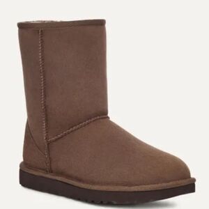 UGG Classic Short II Brown Water-resistant Suede Boots Women Size 8 NEW